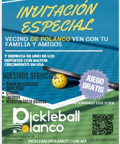 Invitación especial pickleball